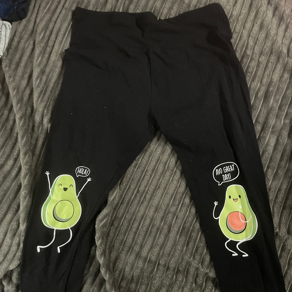Justice 14/16 legging lot avocado grey fleece lined